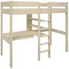 Image de Lit mezzanine avec 1 bureau 90x200 cm naturel
