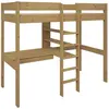 Image de Lit mezzanine en bois avec son fauteuil 90 x 190 cm miel