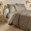Image de Housse de couette 75% coton 25% lin taupe 200 x 200 cm