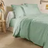 Image de Housse de couette 75% coton 25% lin bleu écume 240 x 220 cm