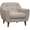 Image de Fauteuil en tissu h78 crème