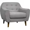 Image de Fauteuil en tissu h78 gris clair