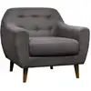 Image de Fauteuil en tissu h78 gris foncé