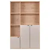 Image de Bibliothèque 3 portes l129 cm effet bois perle