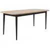 Image de Table 6 à 8 personnes effet bois clair et pieds en métal noir