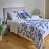 Image de Parure de lit en percale de coton motif angélique gris 260 x 240 cm