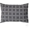 Image de Lot de 2 taies en coton anthracite motif blanc 50 x 70 cm