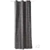 Image de Lot de 2 rideaux en coton anthracite à motif blanc 135 x 260 cm