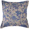 Image de Coussin en satin ecorce/bleu nautique 45 x 45 cm