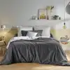 Image de Housse de couette en coton bio anthracite 260 x 240 cm
