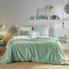 Image de Housse de couette en coton bio vert d'eau 200 x 200 cm