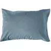 Image de Taie d'oreiller 75% coton 25% lin 50 x 70 cm bleu gris