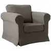 Image de Fauteuil en tissu h 85 gris souris