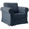 Image de Fauteuil en tissu h 85 bleu