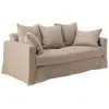 Image de Canapé tissu déhoussable 3 places naturel