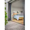 Image de Parure de lit en lin et en coton ecru/bleu gris 240 x 220 cm