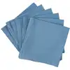 Image de Lot de 6 serviettes en lin et en coton 45 x 45 cm bleu