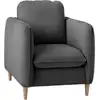 Image de Fauteuil en velours côtelé gris