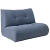 Image de Grande chauffeuse en tissu 1,5 place bleu
