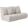Image de Grande chauffeuse en tissu 2,5 places naturel
