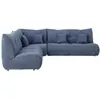 Image de Canapé d'angle modulable tissu bleu