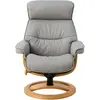 Image de Fauteuil relax avec repose-pieds en tissu gris