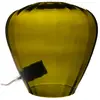 Image de Lampe à poser cloche en verre vert fumé