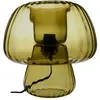 Image de Lampe à poser champignon en verre vert kaki translucide