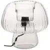 Image de Lampe à poser champignon en verre blanc translucide