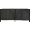Image de Buffet en manguier massif et cannage noir 175 cm