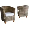 Image de 2 fauteuils de jardin ronds en kubu