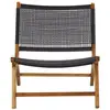 Image de Fauteuil en teck massif et tissage