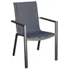 Image de Fauteuil de jardin en aluminium et textilène gris