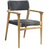 Image de Fauteuil de jardin en teck massif et cordage noir