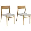 Image de Chaise de jardin en teck massif et cordage beige (lot de 2)