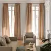 Image de Rideau tissage toile à l'effet satiné beige 350x280 cm