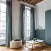 Image de Rideau en lin vert 150x350 cm
