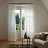 Image de Voilage aspect lin vaporeux blanc 200x308 cm