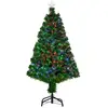 Image de Sapin de noël artificiel fibre optique led multicolore étoile h1,20 m
