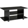 Image de Meuble tv table basse sur roulettes noir