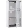 Image de Armoire à pharmacie 2 étagères porte verre trempé dépoli logo croix