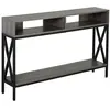 Image de Console d'entrée industrielle 120 x 23,5 x 75 cm Bois Gris