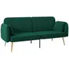 Image de Canapé convertible 2 places velours vert foncé