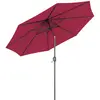 Image de Parasol en aluminium rond inclinable bordeaux
