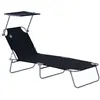 Image de Transat bain de soleil pliable grand confort