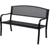 Image de Banc 3 places de jardin style contemporain noir