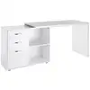 Image de Bureau d'angle bureau droit modulable 2 en 1 blanc