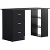 Image de Bureau informatique 3 tiroirs coulissants mdf noir