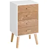 Image de Chiffonnier design scandinave bicolore blanc hêtre