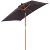 Image de Parasol rectangulaire inclinable gris foncé